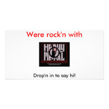 Drop'n in till den höga något att säga! , Var rock Fotokort