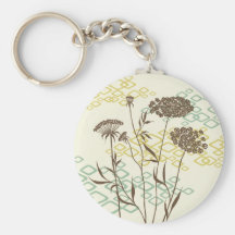 DrottningAnnes snöre i vitbrisdesignen Keychain Nyckel Ring