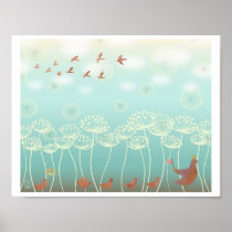 DrottningAnnes sommar skolar illustrationtrycket