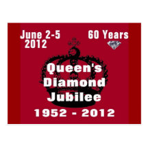 Drottningdiamantjubileumvykort 1952-2012