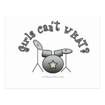 Drumset - silver vykort