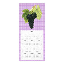 Druvor ringer och calendar kortet anpassade ställkort