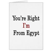 Du är den högra I-förmiddagen från egypten Hälsningskort