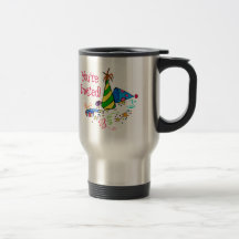 Du är inbjuden (magentafärgade partyhattar) kaffe mugg