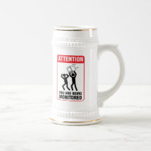 Du övervakas - kontors humor mugg