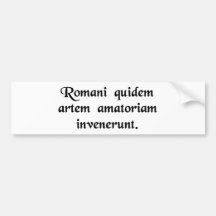 Du vet, uppfann romansna konsten av love. bildekal