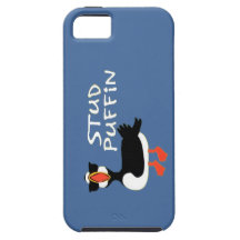 Dubba fodral för PuffiniPhone 5 - blått iPhone 5 Case-Mate Fodral