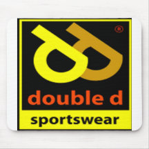 Dubbel D-sportkläderlogotyp Mus Matta