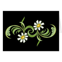 Dubbla skräddarsy vektorblommor - kort