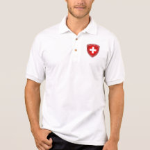Dubbla skyddar den schweiziska emblemen för De Sch T Shirts