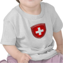 Dubbla skyddar den schweiziska emblemen för De Sch T Shirt