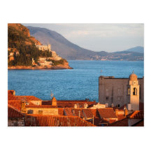 Dubrovnik på solnedgången vykort
