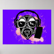 Dubstep Gasmask Affisch