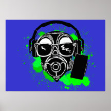 Dubstep Gasmask Affischer