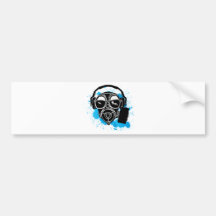 Dubstep Gasmask Bildekal