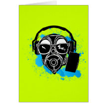 Dubstep Gasmask Hälsnings Kort
