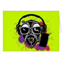 Dubstep Gasmask Hälsningskort