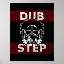 Dubstep gasmask & hörlurar posters