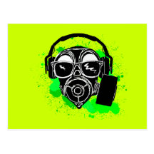 Dubstep Gasmask Vykort