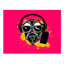 Dubstep Gasmask Vykort