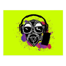 Dubstep Gasmask Vykort