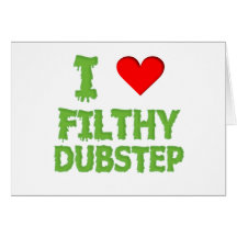 Dubstep kliver den nedsmutsada duben bas- technova hälsningskort