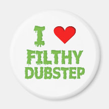 Dubstep kliver den nedsmutsada duben bas- technova kylskåpsnagnet