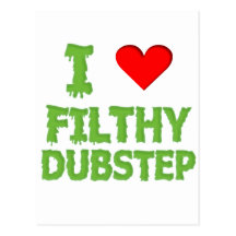 Dubstep kliver den nedsmutsada duben bas- technova vykort