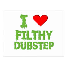 Dubstep kliver den nedsmutsada duben bas- technova vykort