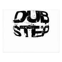 Dubstep musiktext vykort