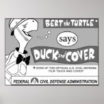 Ducka och täcka affischen