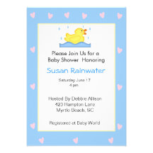 Ducky baby showergummi inbjudan