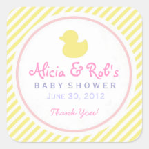 Ducky baby showerklistermärke