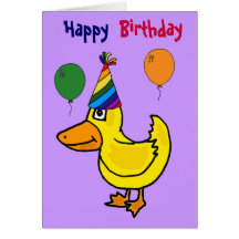 Ducky Bitrthday för CL precis kort