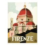Duomo för kyrka för vintage resorFlorence Firenze  Inbjudningskort
