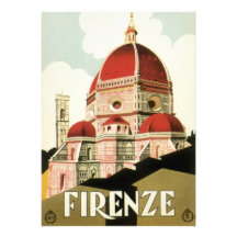 Duomo för kyrka för vintage resorFlorence Firenze  Inbjudningskort