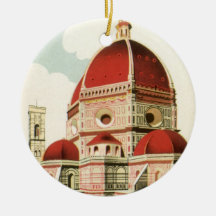 Duomo för kyrka för vintage resorFlorence Firenze  Julgranskulor