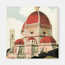 Duomo för kyrka för vintage resorFlorence Firenze  Magneter