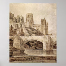Durham domkyrka och överbrygga av Thomas Girtin Affischer