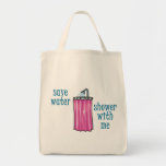 Dusch med mig - sparavatten tote bags