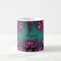 Dusky mauve- och krickaFractalpersonlig Kaffe Muggar