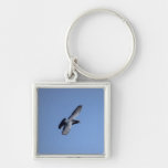 Duva som Soaring i himmlen Keychain Nyckel Ring