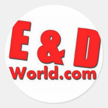 E- & för D World.com klistermärke