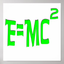 E=MC2 (grönt) Affischer