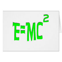 E=MC2 (grönt) Hälsnings Kort
