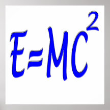 E = MC 2 (blått) Posters