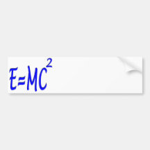 E = MC 2 (blått) Bildekaler