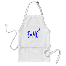 E = MC 2 (blått) Förkläde