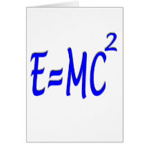 E = MC 2 (blått) Kort
