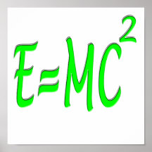 E = MC 2 (grönt) Print